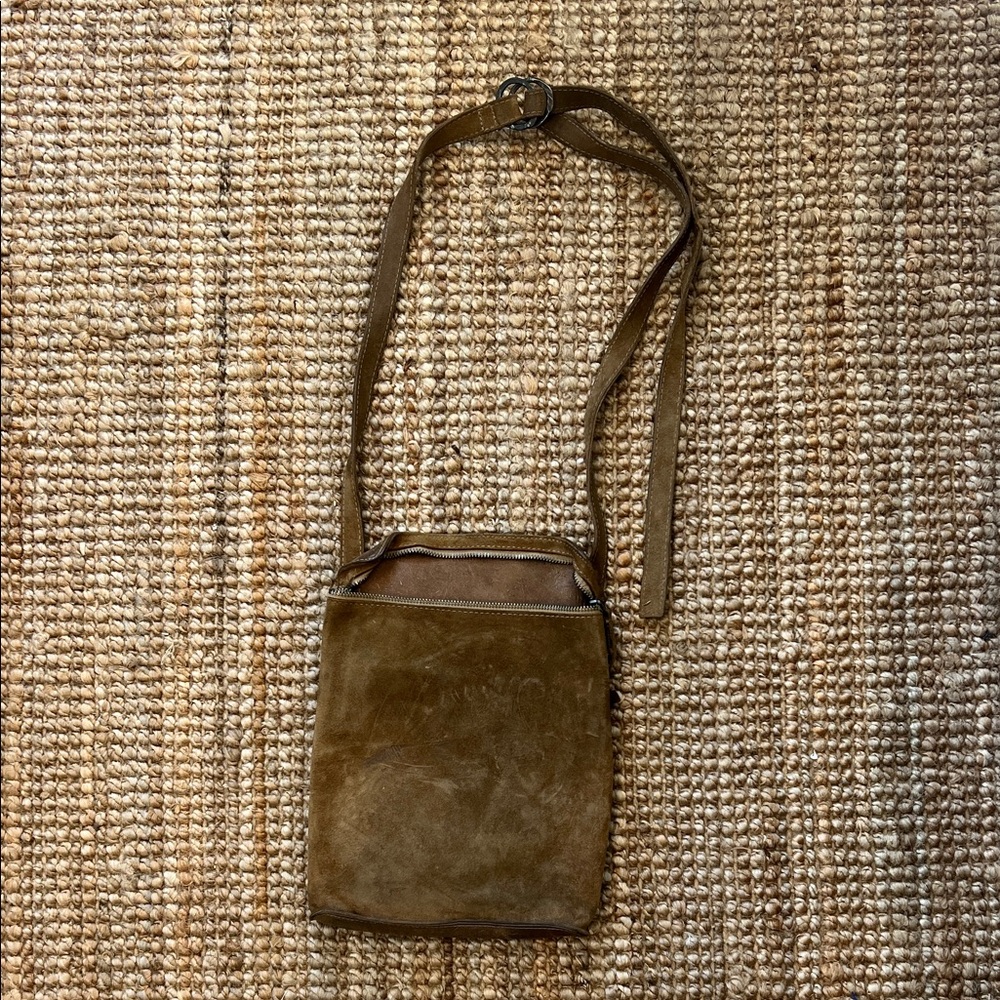Original Tagliovivo Tan/Brown Leather Crossbody Bag (Sand) made in Italy